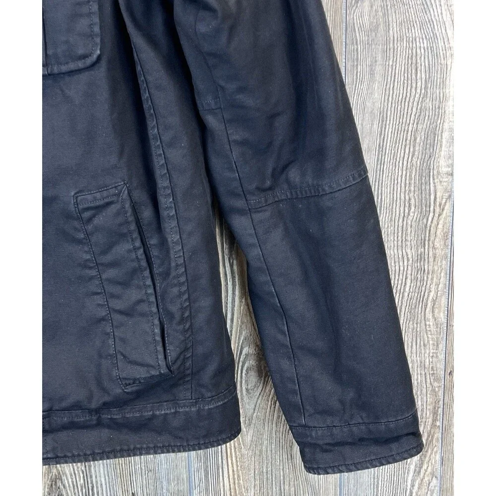 Levi's Jacket Mens M Black Soft Cotton Quilted Lining Casual Utility Casual Work